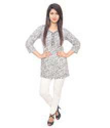  White Printed Kurti
