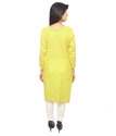Yellow Embroidered Kurti thumb 1
