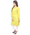 Yellow Embroidered Kurti thumb 2