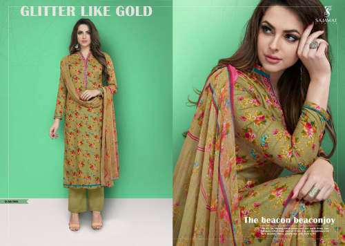 Printed cotton dress materials