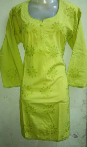 New Light Green Straight Kurti For Women by Gia Enterprises