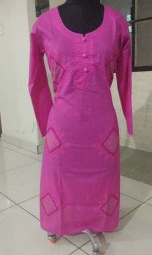 New Pink Long Kurti For Women by Gia Enterprises