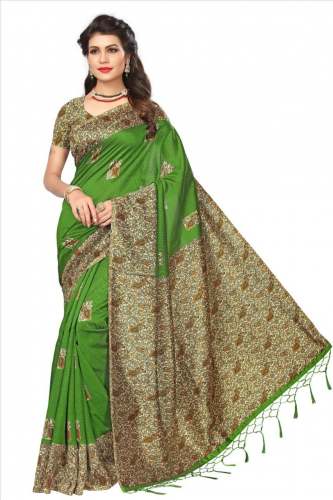 fancy printed kalamkari saree