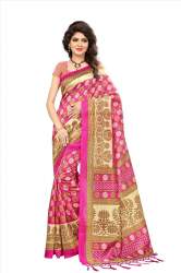 pink kalamkari saree