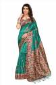 sea green kalamkari saree