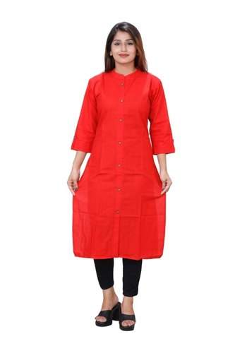 Stylish Plain Cotton Kurti 