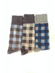Men Checked Cotton Lycra Socks