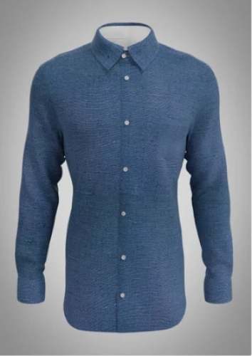 Mens Linen Full Sleeve Plain Shirt At Wholesale Rate