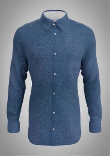 Mens Linen Full Sleeve Plain Shirt At Wholesale Rate by Chawla Exports