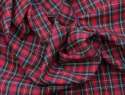 Red Checks School Uniform Shirting Fabric 