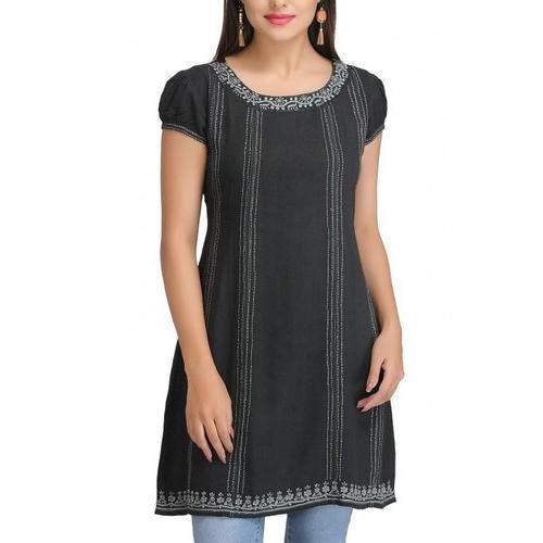 Ladies Black Cotton Kurti