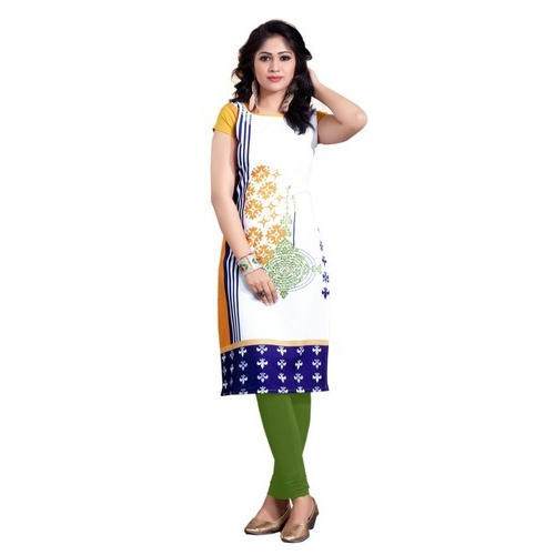 Ladies Crepe Half Sleeves Kurti by YSF Group