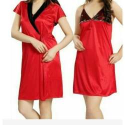Ladies Red Nighty Set