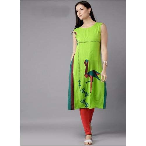Ladies Sleeveless Printed Kurti by YSF Group
