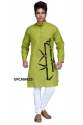 designer-hand-print-green-mens-kurta