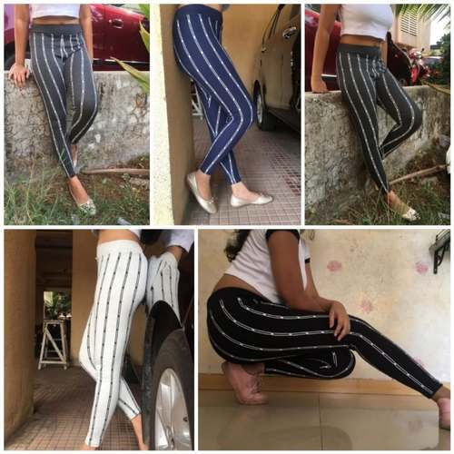 Feather Strip Jeggings