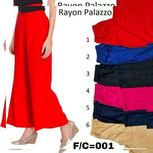 Plain Rayon Plazzo by Feather Collections