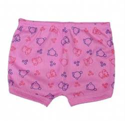 Kids Pink Printed Unisex Cotton Under Wear
