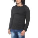 Men Henley Black T-Shirt thumb 1