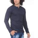Men Henley Blue T-Shirt thumb 1
