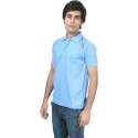 Mens Blue Polo Neck T-Shirts thumb 1