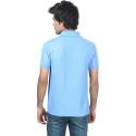 Mens Blue Polo Neck T-Shirts thumb 2