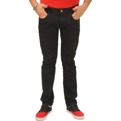 Regular Men Black Cotton Jeans