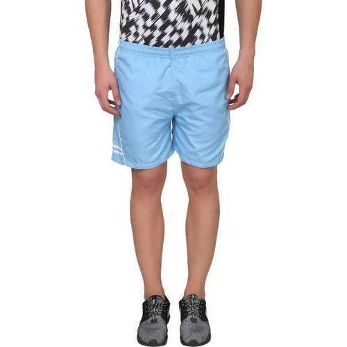 Solid Men Blue Sports Shorts