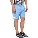 Solid Men Blue Sports Shorts thumb 2