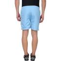 Solid Men Blue Sports Shorts thumb 3