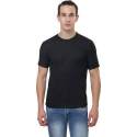 Solid Men Round Neck Black T-Shirt