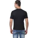 Solid Men Round Neck Black T-Shirt thumb 3