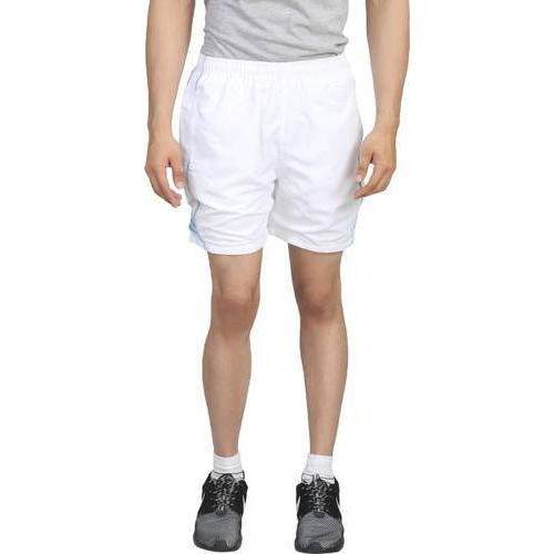 Solid Men White Sports Shorts
