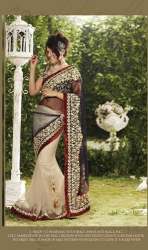 exclusive net embroidery saree