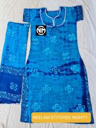 Fancy Cotton Nighty with Dupatta 