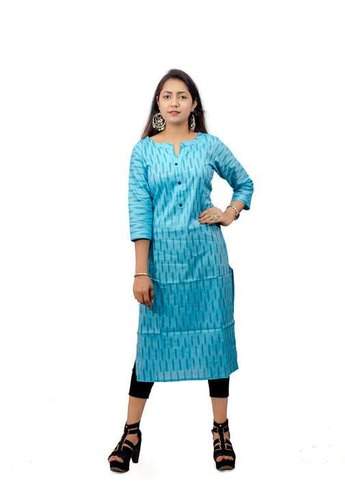 Fancy Ikkat Cotton Kurti by sandeep textiles