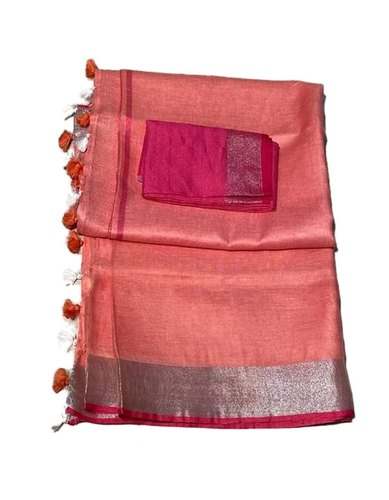 Party Wear Linen Saree for Ladies by sandeep textiles