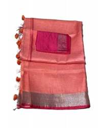 Party Wear Linen Saree for Ladies