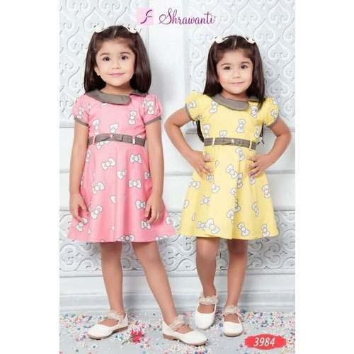 Beautiful Cotton Printed Girls Frock by Shrawanti Apparels