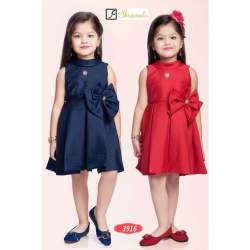 Plain rayon Party wear Kids Girl frock 