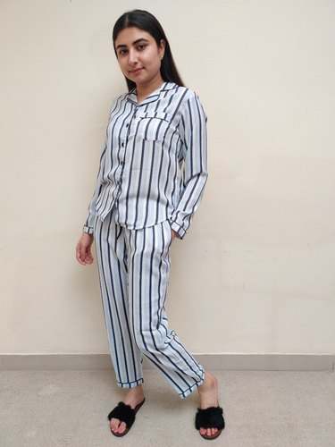 Fancy Shirt And Pant Night Suit For Ladies by parory international