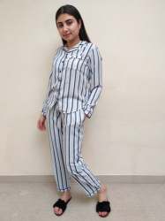 Fancy Shirt And Pant Night Suit For Ladies