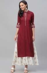 Buy Rayon Embroidery Kurti By Libas Brand
