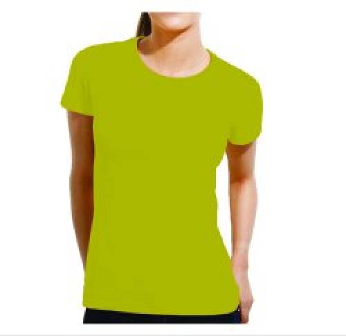 Green color Plain T shirt for ladies 
