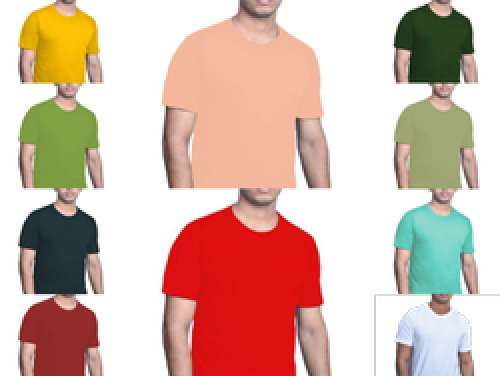 Multi color Lycra Plain t shirt 