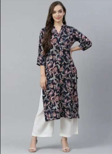 Trendy collection Ladies Rayon Kurtis  by Rapurna s boutique