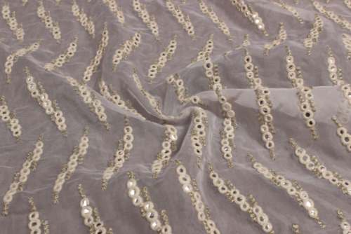 White Embroidery Tissue Fabric by HP Singh Agencies Private Limited