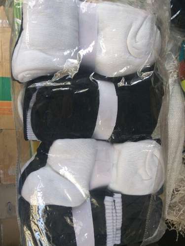 black and white plain socks