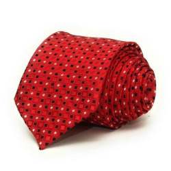 red printed designer tie