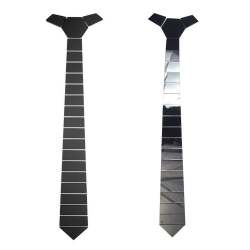 Black Blade Pattern Hex Tie